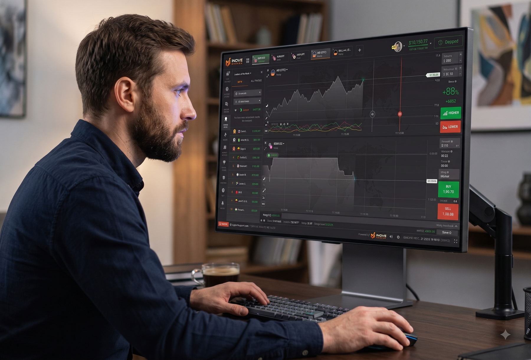 Trader na plataforma LUX 7 Broker